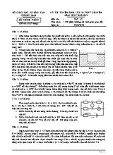 Đề thi tuyển sinh vào Lớp 10 THPT chuyên môn Vật lý - Năm học 2018-2019 - Sở giáo dục và đào tạo Quảng Nam
